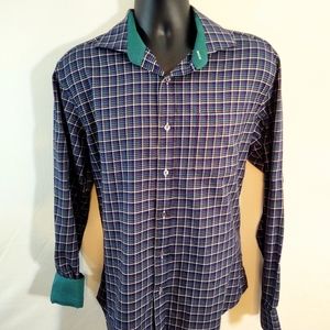 Bugatchi uomo L men's flip cuff shirt